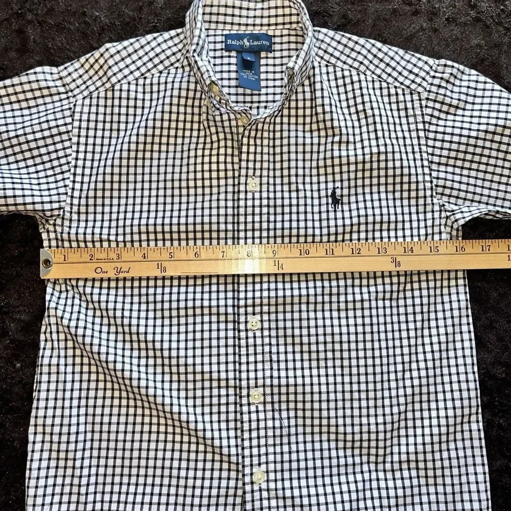 Set of 2 Youth Gingham Check Long Sleeve Vineyard Vines Ralph Lauren Boys‎ S